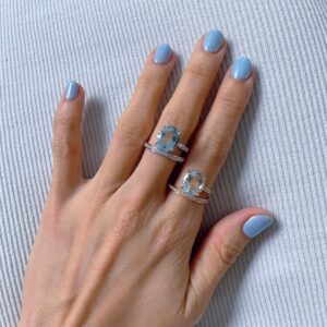 Aquamarine Swirl Ring