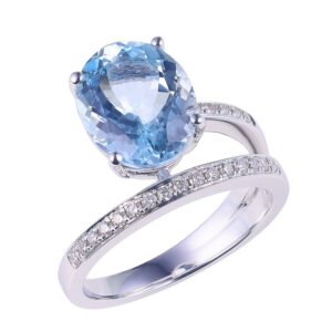 Aquamarine Swirl Ring