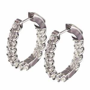 Diamond Hoop Earrings